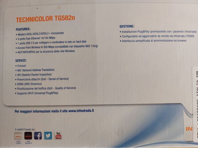 MODEM ROUTHER TECHNICOLOR TG582N