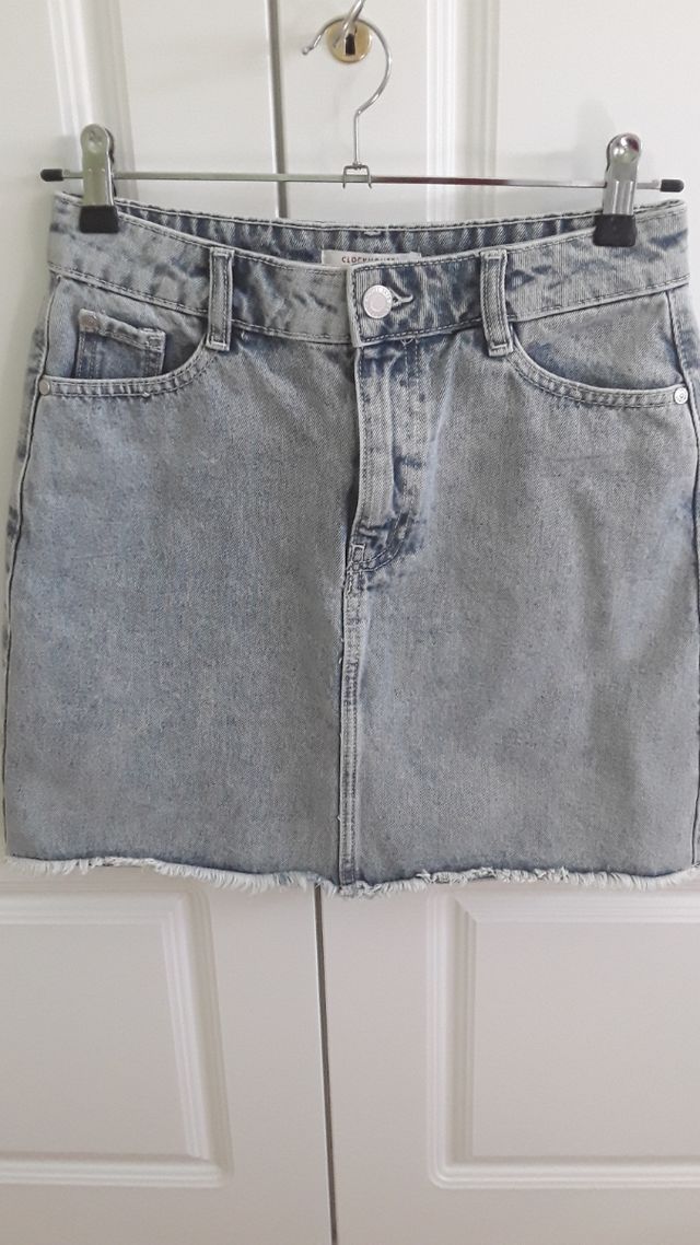 mini falda vaquera talla 38