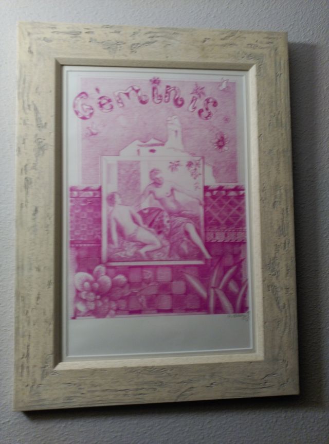 Lámina numerada de A. Hidalgo/ enmarcada