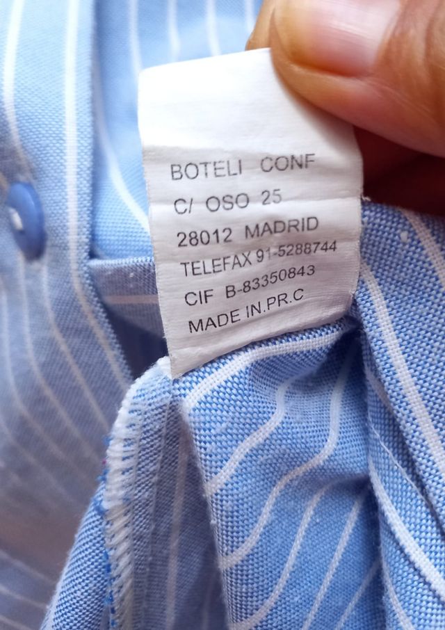 CAMISA DE CHICA BOTELI TALLA M