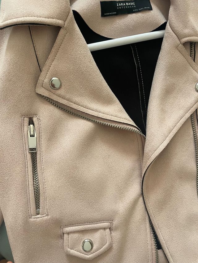 Chaqueta piel vuelta / napa zara