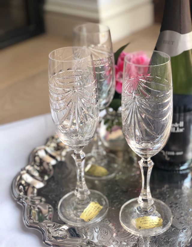 3 copas champán cristal francés de lorraine