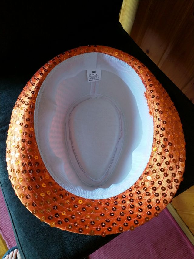 Sombrero lentejuelas disfraz