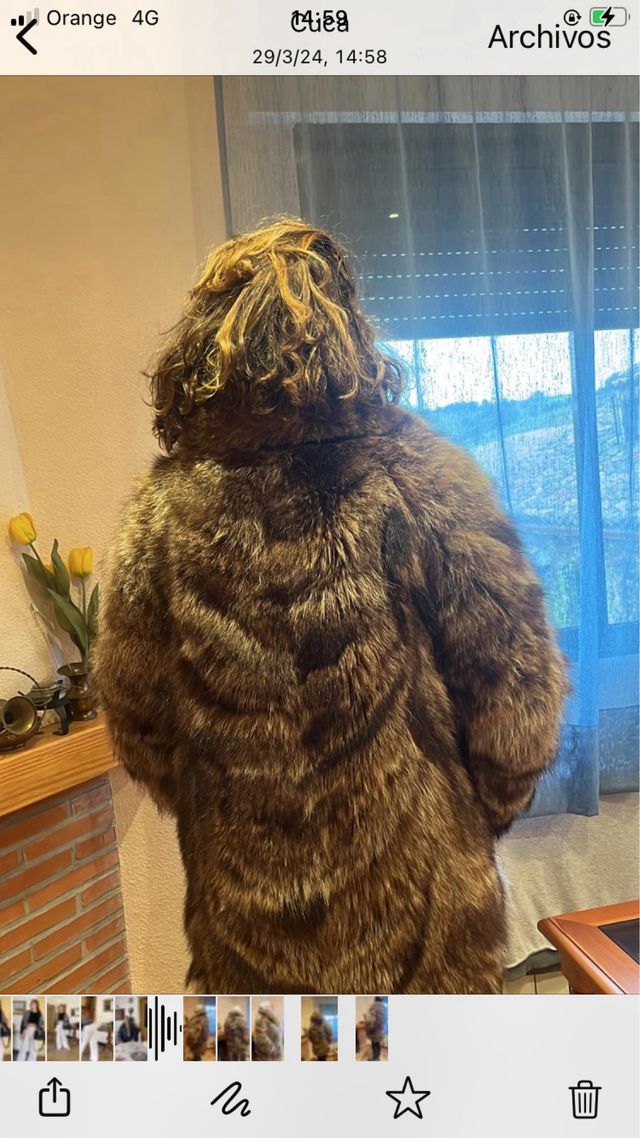 Chaquetón piel marmota talla 42