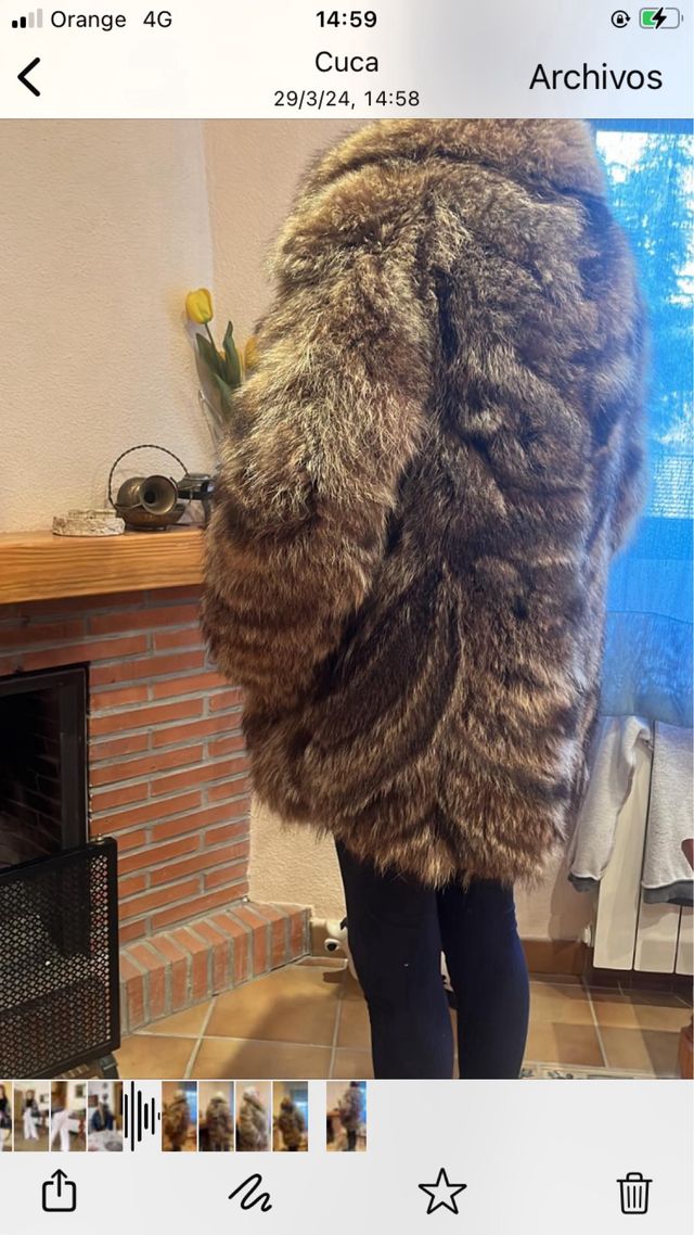 Chaquetón piel marmota talla 42