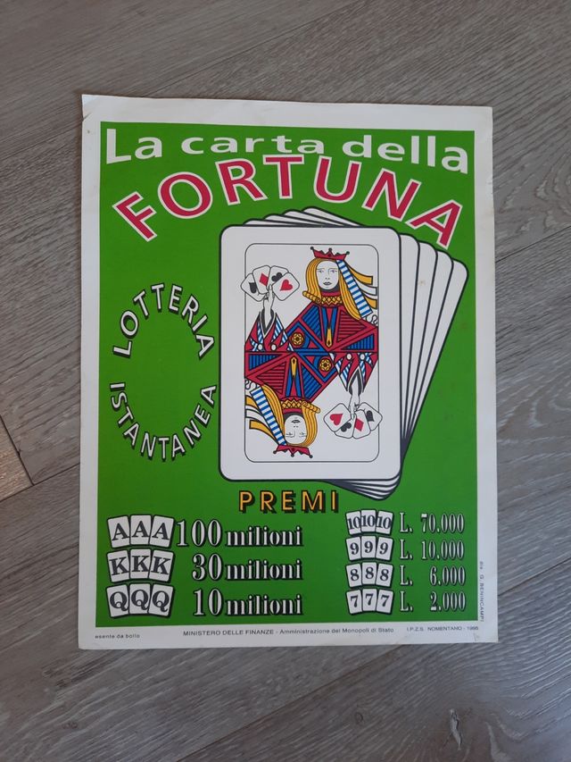 n.6 cartelloni lotterie nazionali del 1996