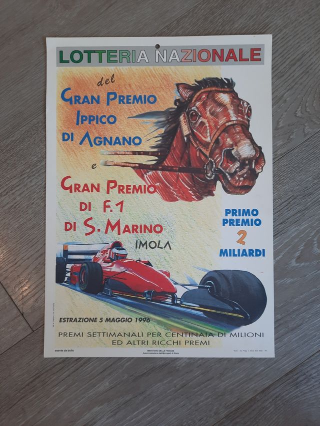 n.6 cartelloni lotterie nazionali del 1996