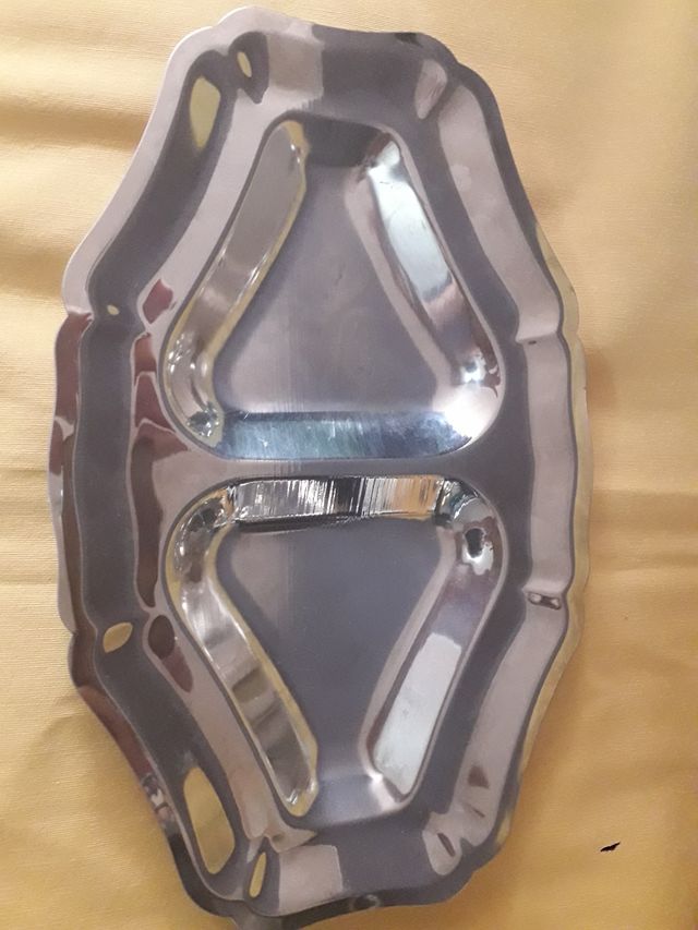 4 bandejas de acero inoxidable