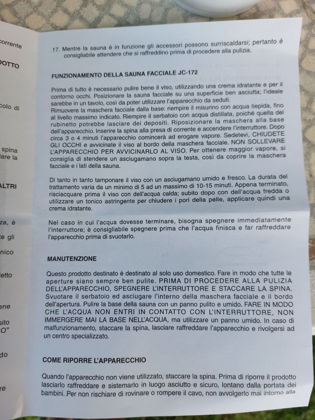 sauna facciale joycare