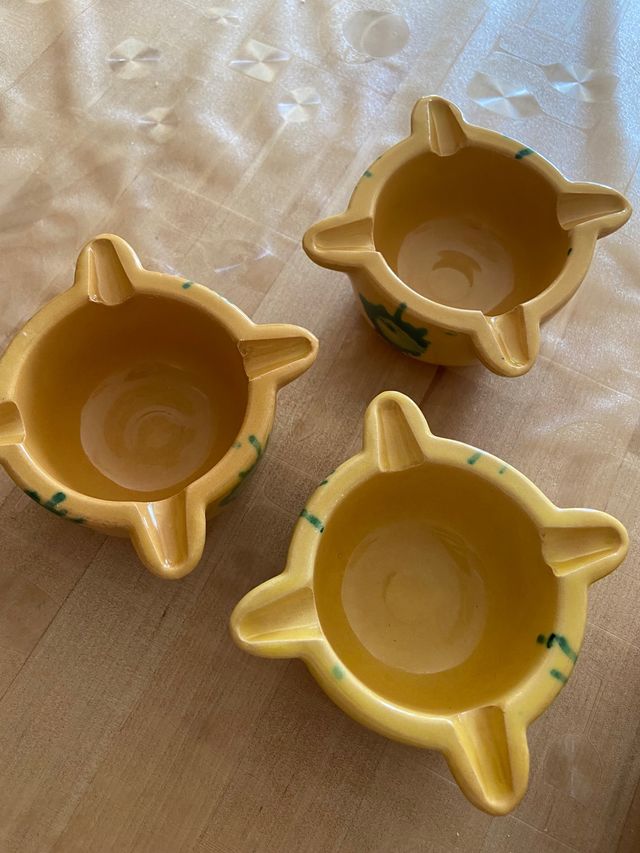 3 morteros pequeños