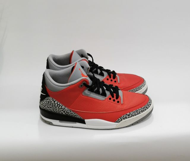 Jordan 3 Fire Red Cement Grey