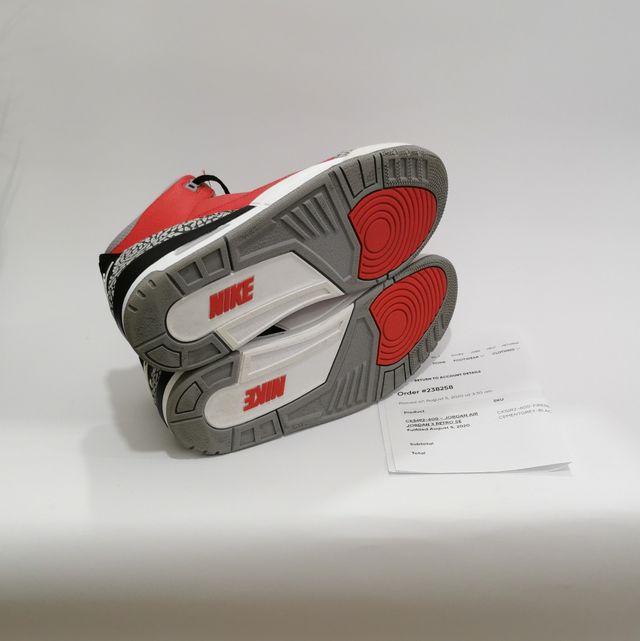 Jordan 3 Fire Red Cement Grey