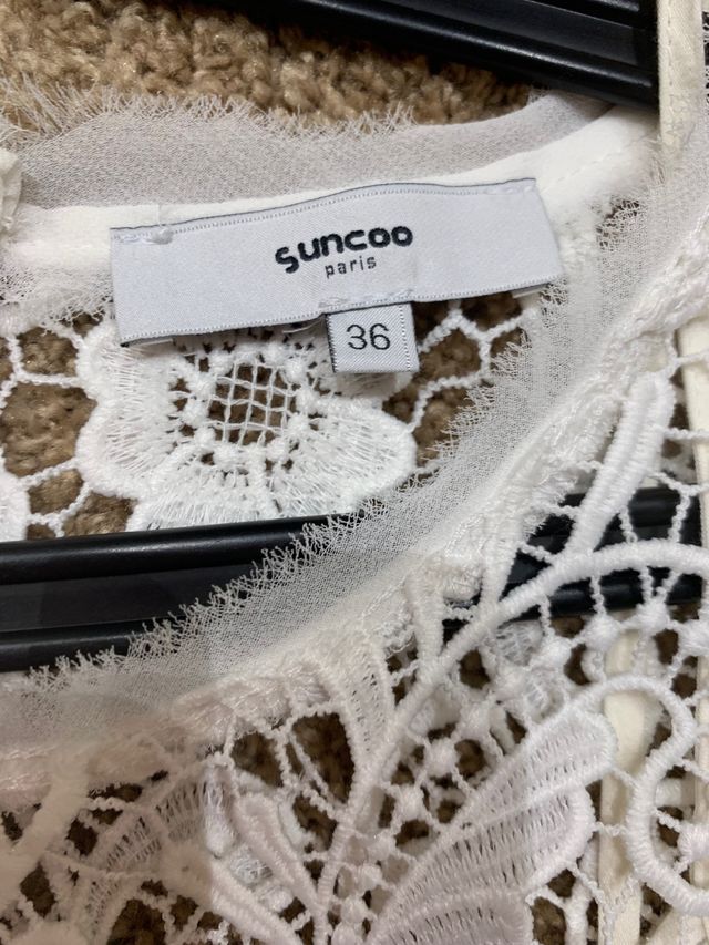 Vestido guipur blanco Suncoo