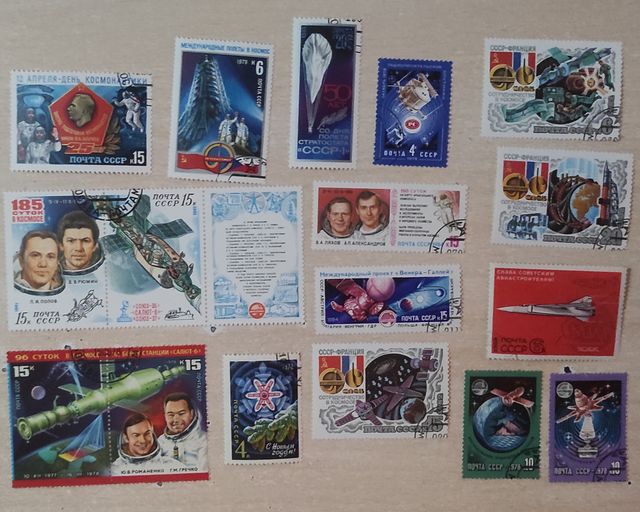 Francobolli dell'Unione sovietica - tema spazio