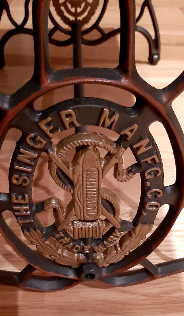 Mesa vintage máquina coser Singer 1930