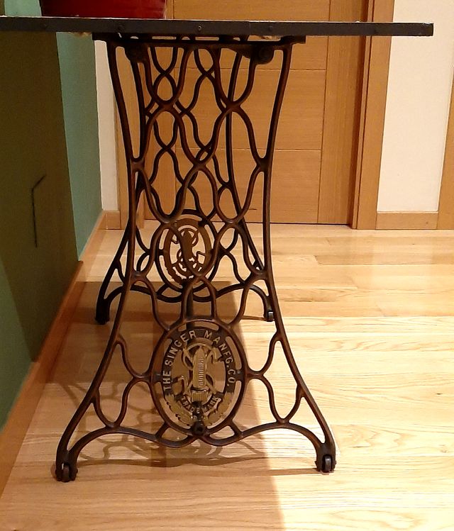 Mesa vintage máquina coser Singer 1930