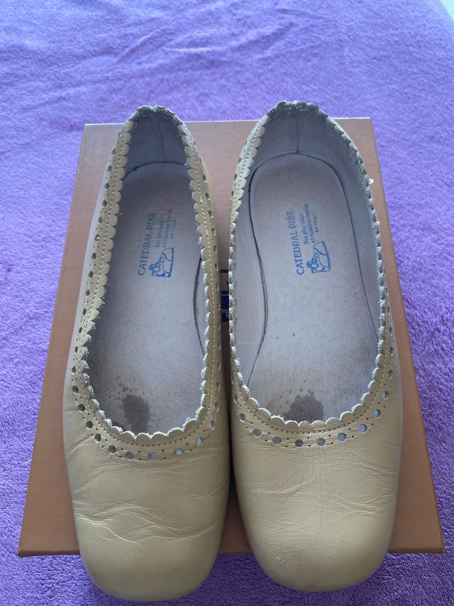 Manoletinas de piel 36