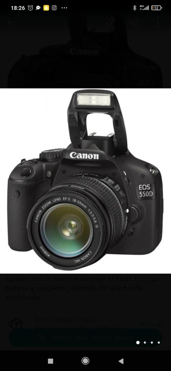 FOTOCAMERA REFLEX CANON 550D+2 OBIETTIVI+COVER