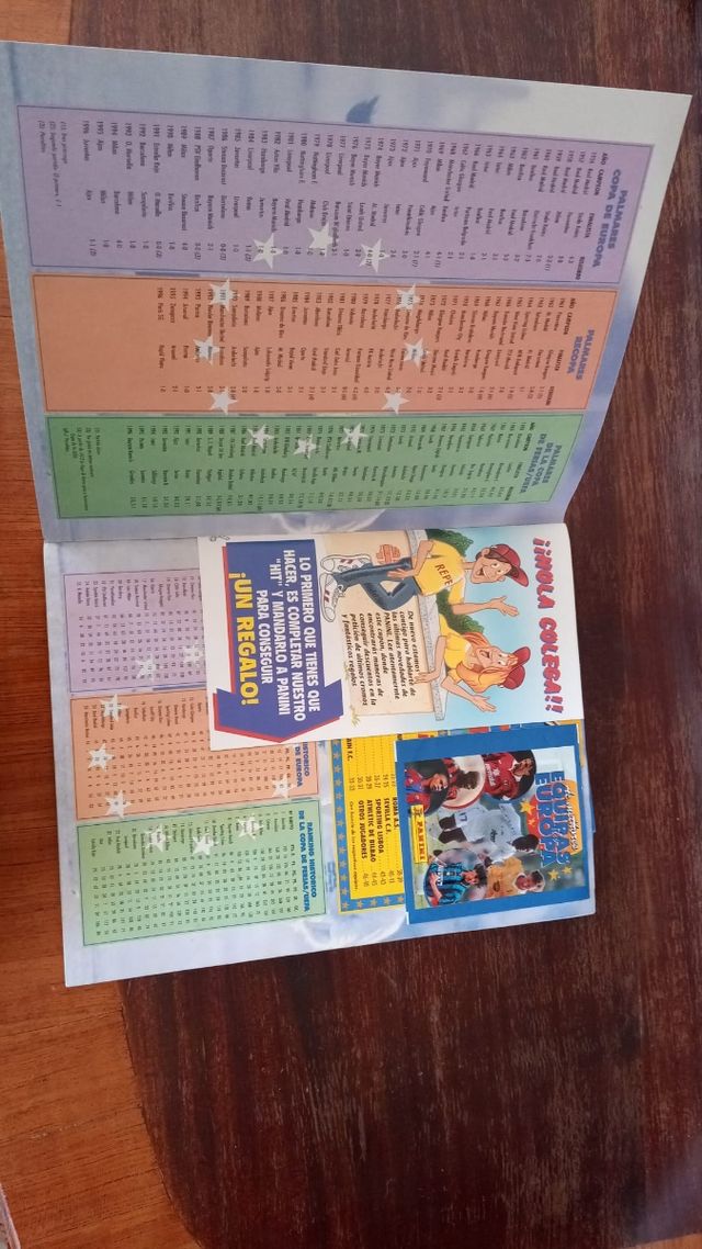 Álbum los Mejores Equipos de Europa 1996 97 Panini