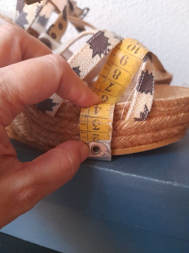Sandalias esparto cuña Lurueña T.37