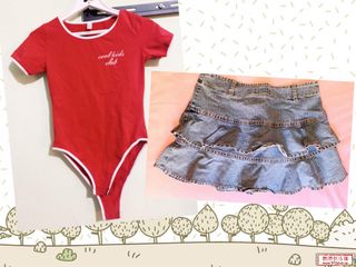 Conjunto Camiseta Manga Corta Falda Vaquera 6 € de segunda Conjunto Camiseta Manga Corta Falda Vaquera 6 € de segunda