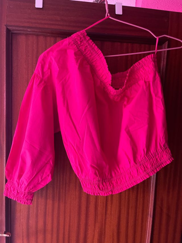 Camisa una manga rosa