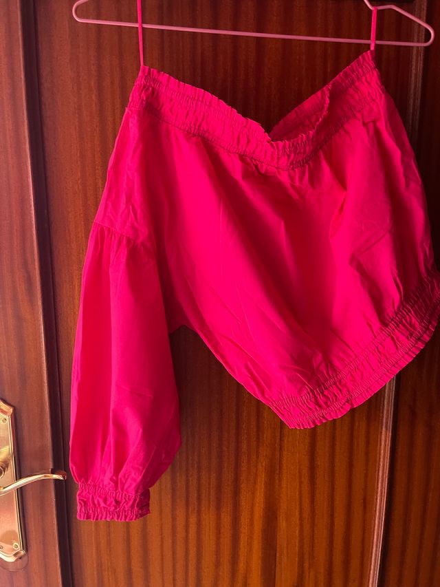 Camisa una manga rosa