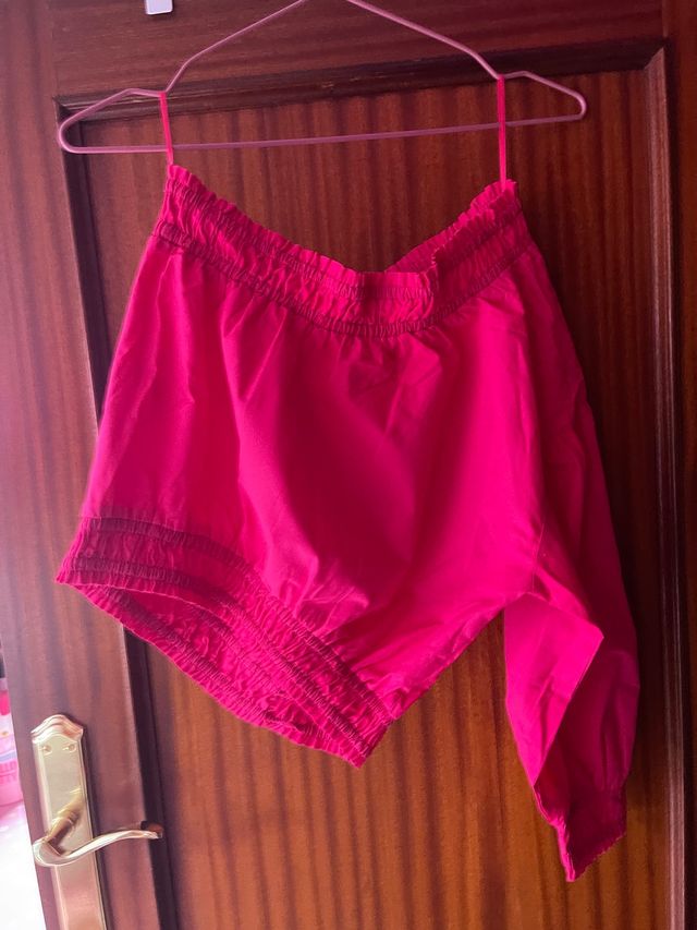 Camisa una manga rosa