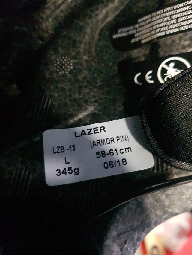 Casco Lazer Armor Pin Blanco talla L nuevo