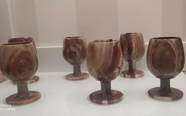 6 Copas piedra preciosa Onix_Marmol