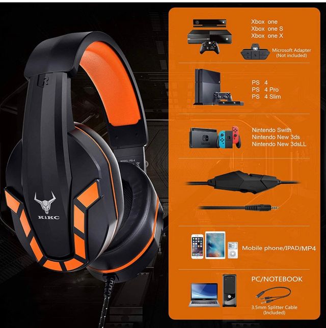 Nuevo Gaming PS4 Auriculares color Negro Azul