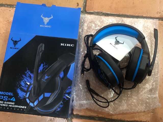 Nuevo Gaming PS4 Auriculares color Negro Azul