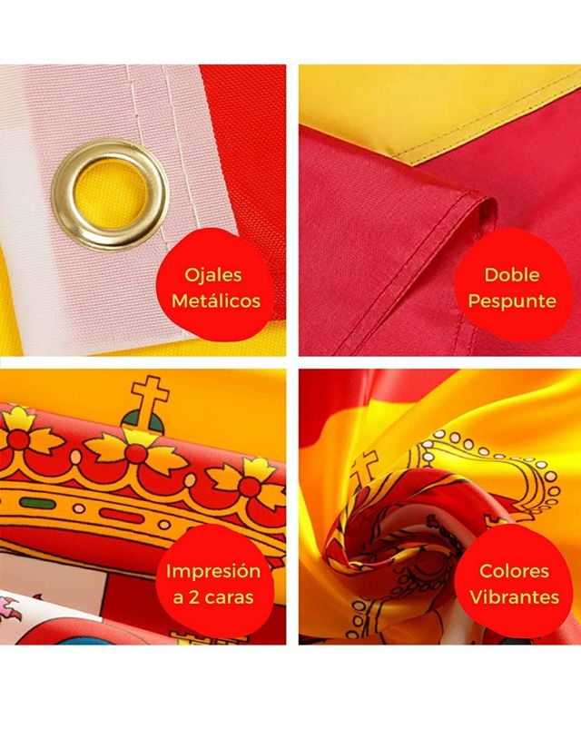 Bandeira de Espanha 90x150cm com pulseira