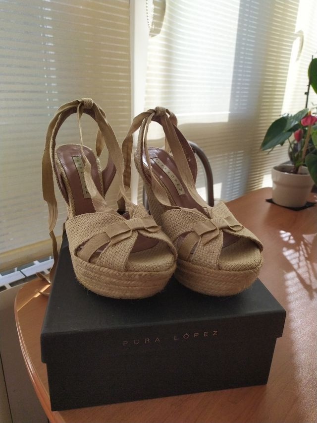 Sandalias tipo cuña de Pura López, n°39