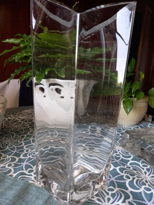 vaso portafiori più posacenere cristallo