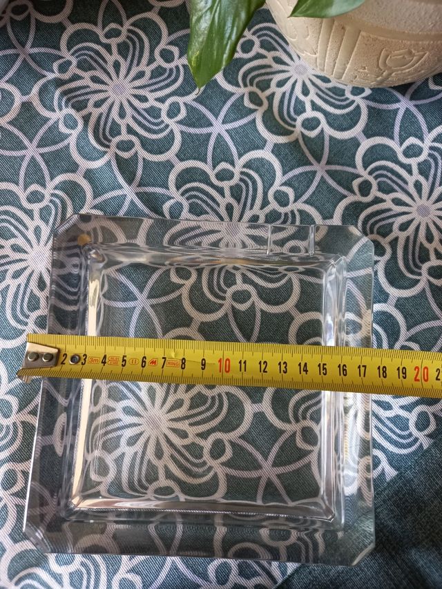 vaso portafiori più posacenere cristallo