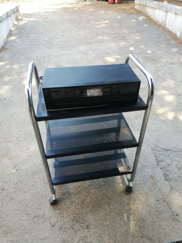 doble pletina y carro con ruedas