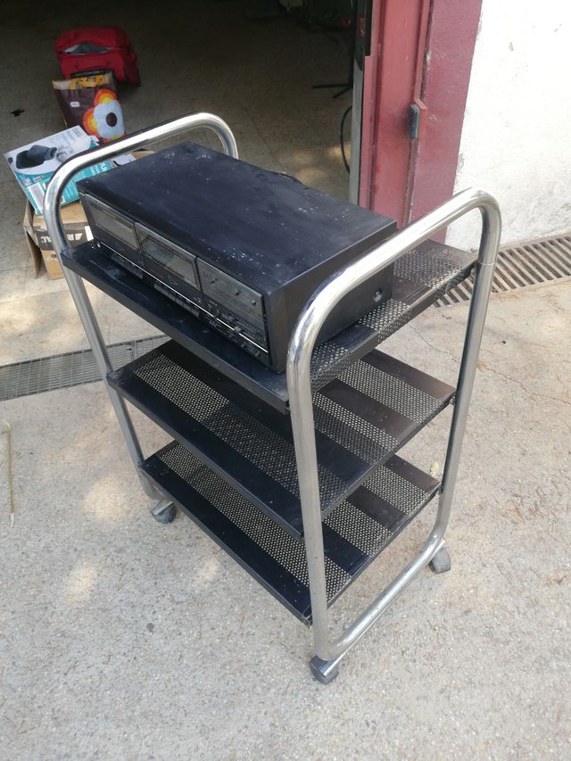 doble pletina y carro con ruedas