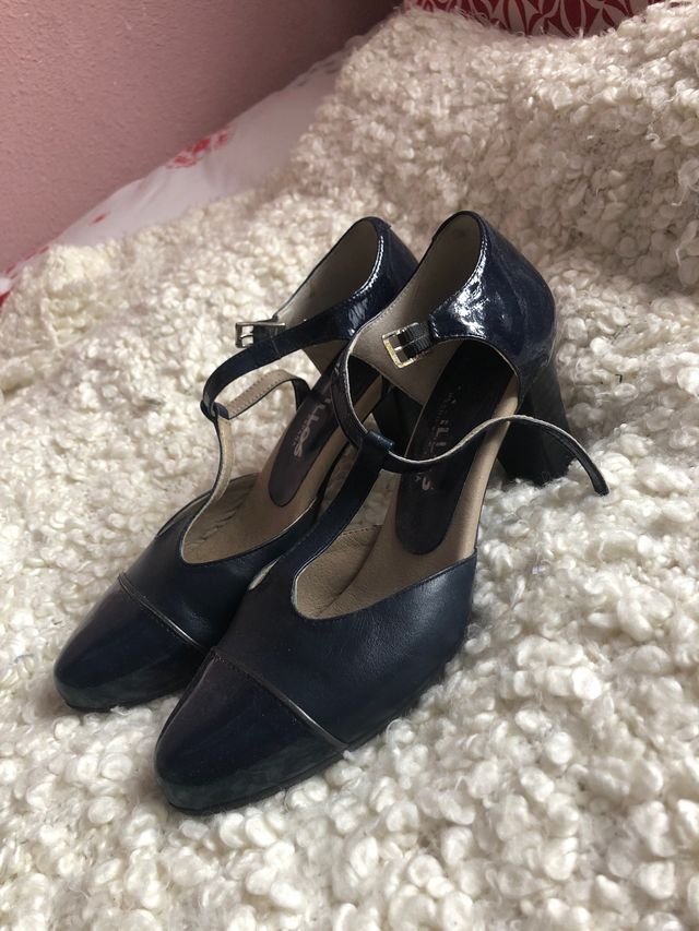 Zapatos Azules De tacón