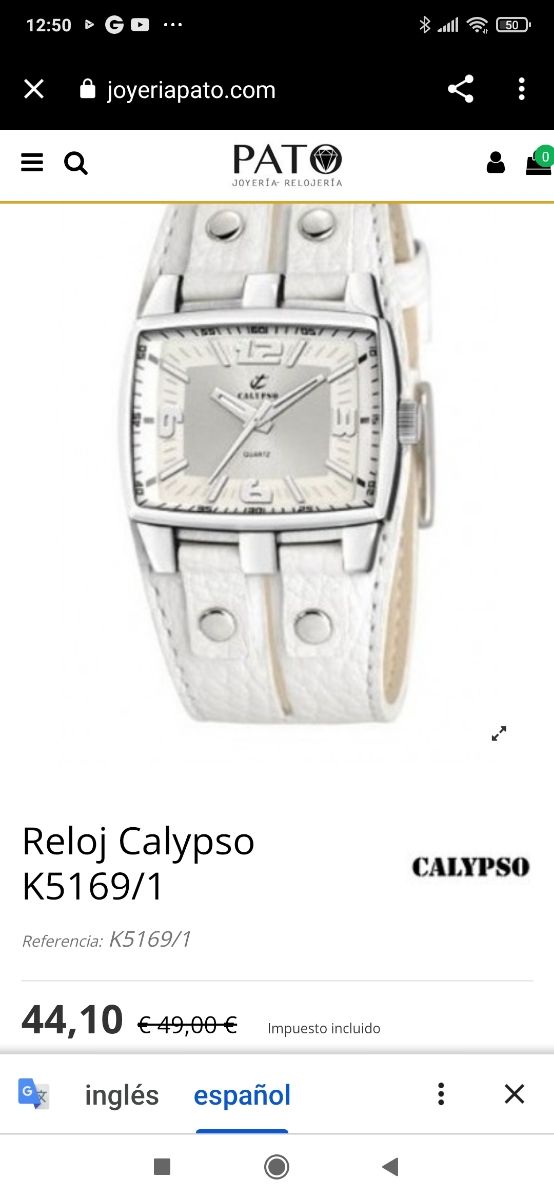 reloj de mujer calypso