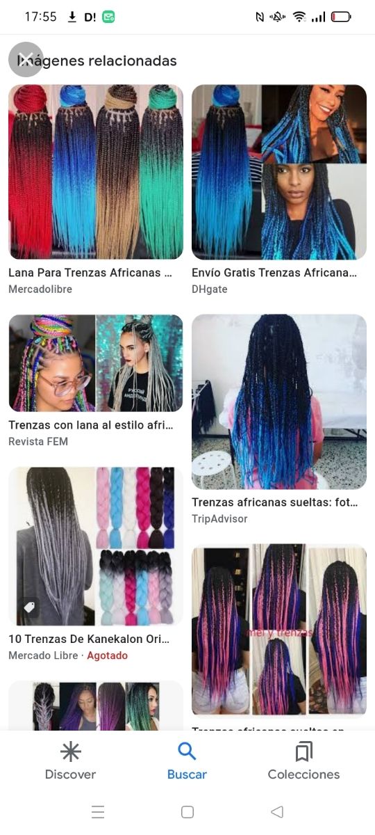 trenzas de colores