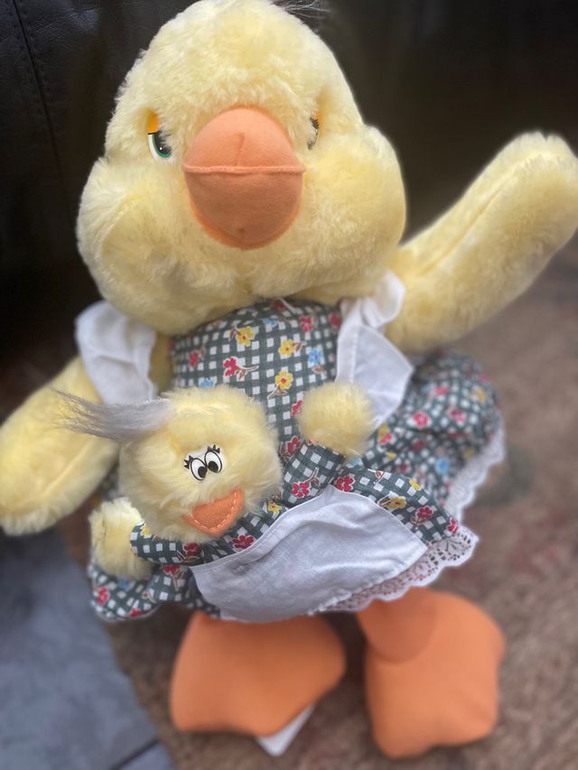 Peluche mamá pato + bebé pato