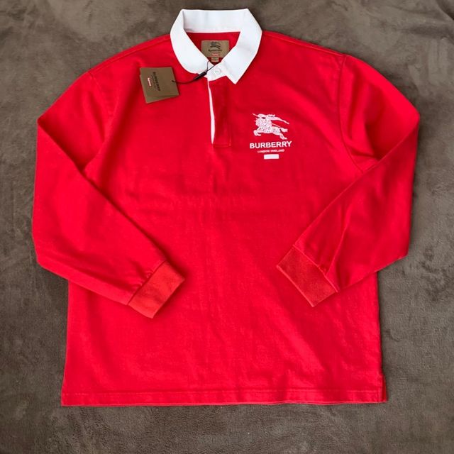 Supreme X Burberry Rugby Polo Red