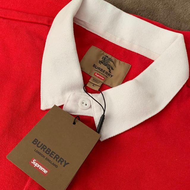 Supreme X Burberry Rugby Polo Red