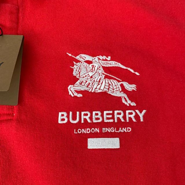 Supreme X Burberry Rugby Polo Red