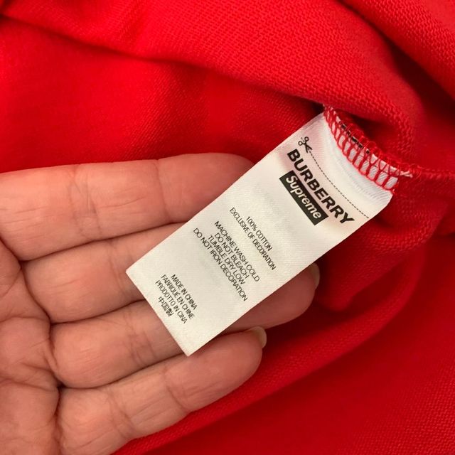 Supreme X Burberry Rugby Polo Red