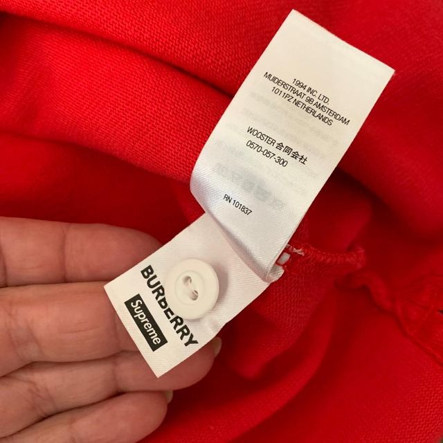 Supreme X Burberry Rugby Polo Red