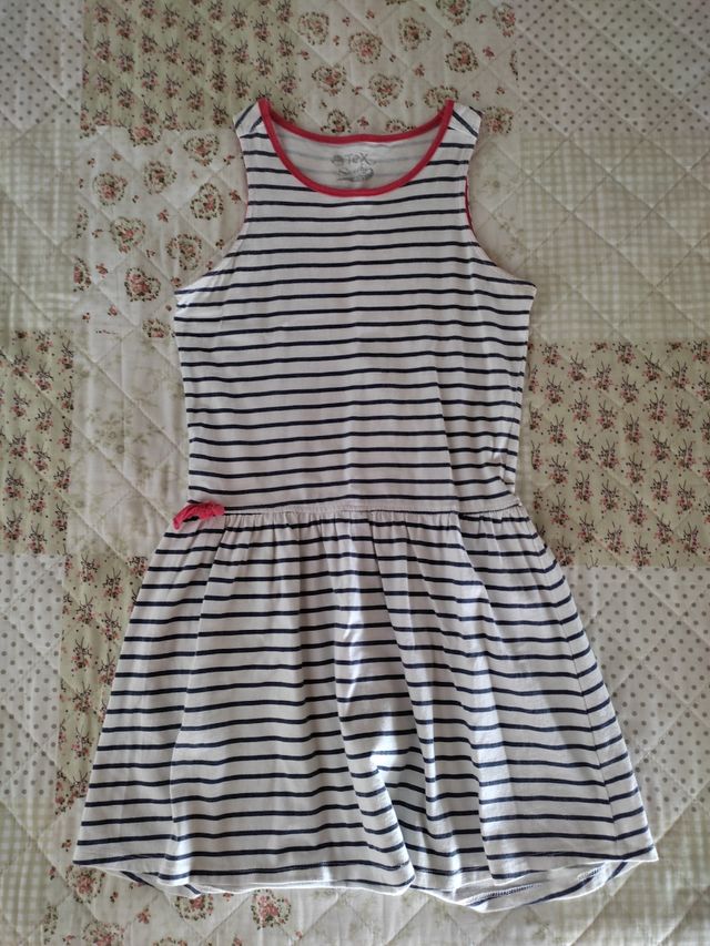 Vestido marinero rayas niña talla 9