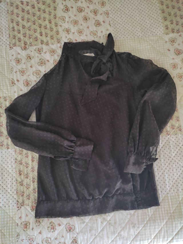 Blusa gasa color marrón chocolate