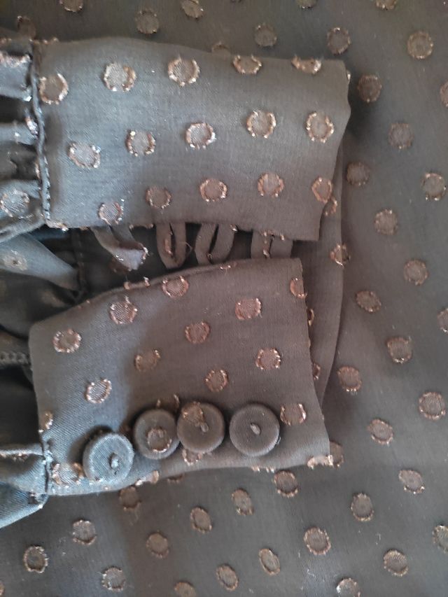 Blusa gasa color marrón chocolate